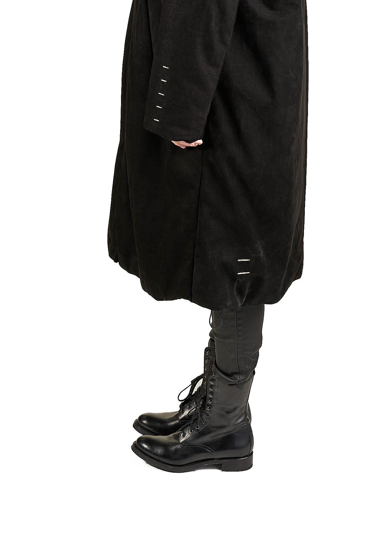 DANIELE BASTA LEATHER AND SILVER JACKET